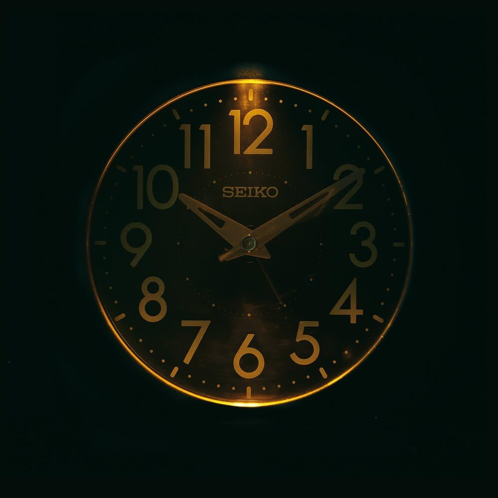Seiko Clock Alarm Automatic Resin Visible At Black 115 X 115 X 79 KR519K Clock, Illumination, Analog, Light-Gathering Dial, Night, Metallic, Mm,