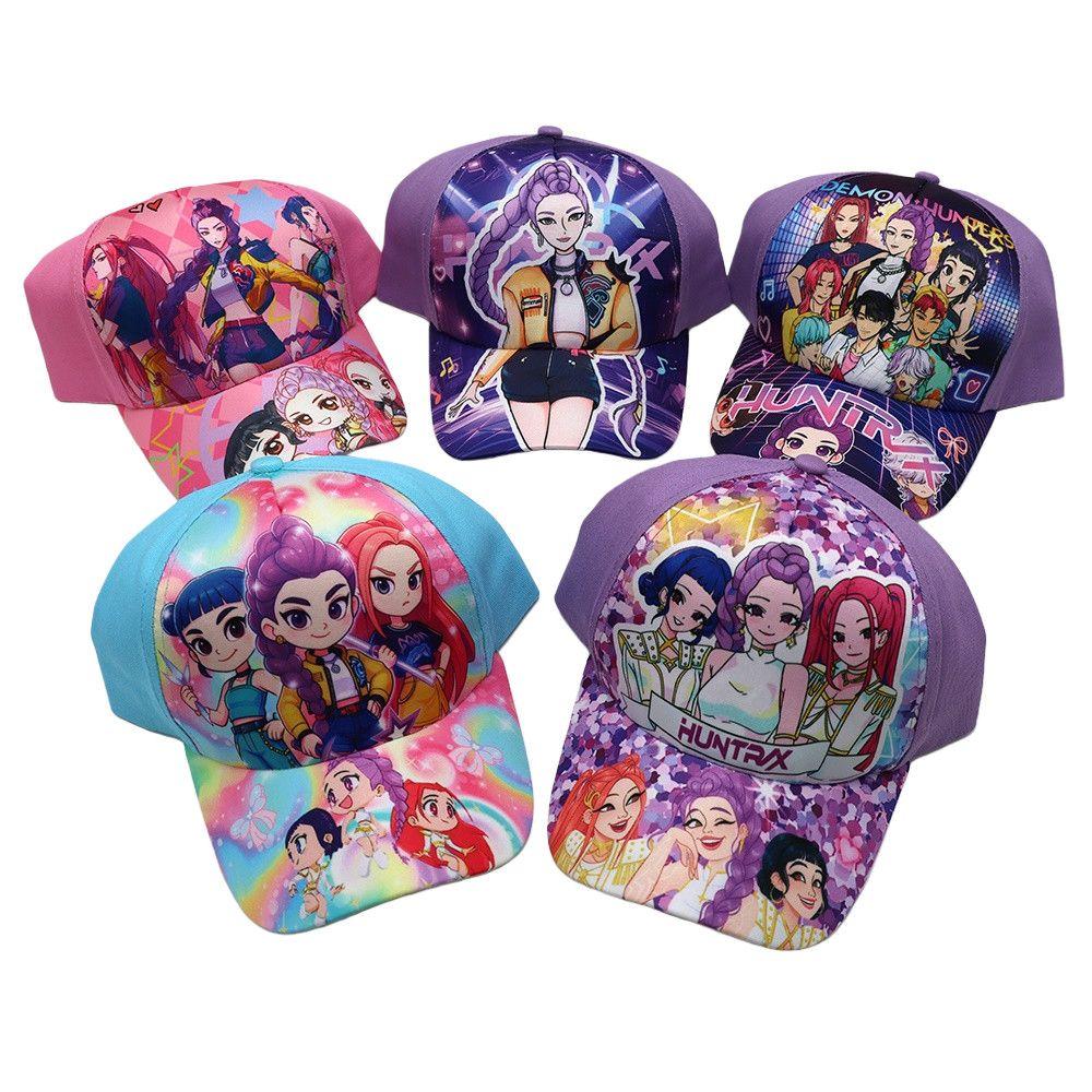 Hunting Witch Girls Theme Baseball Cap - Children's Anime Hunting Witch Girls Print Sunscreen Hat - Bow Tie Hat