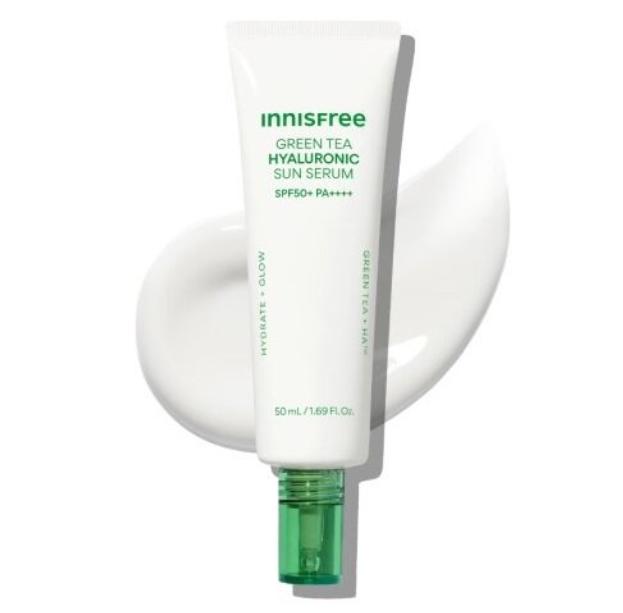 Innisfree Green Tea Hyaluronic Acid Calming Moisture Sun Serum SPF50+ PA++++ (50ml)