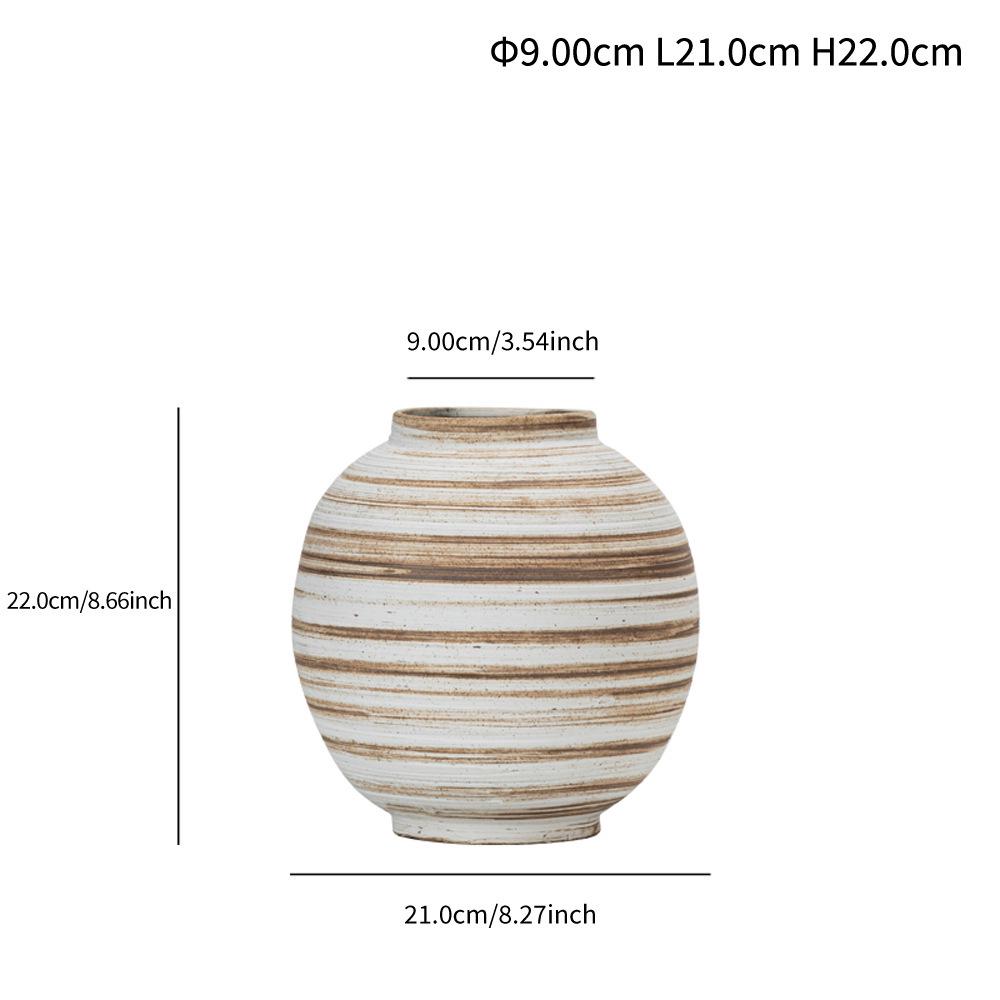 Ретро Настольная Цветочная Композиция Керамическая Ваза - Простой Грубый Стиль