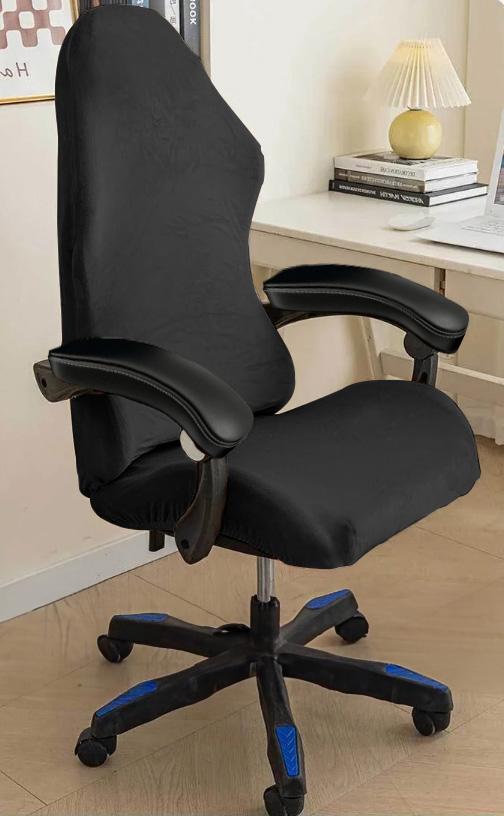 Elastic Cover For Gaming Chair Black Velvet Gaming Chair