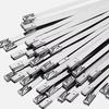 100PC/Bag 201 Stainless Steel Cable Tie Self-locking Bundling Wire and Cable Strap Heavy Duty Rust-proof Outdoor Fence