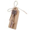 12pcs Vintage Key Shape Bottle Opener Alloy Key Ring Copper Keychain with Tags