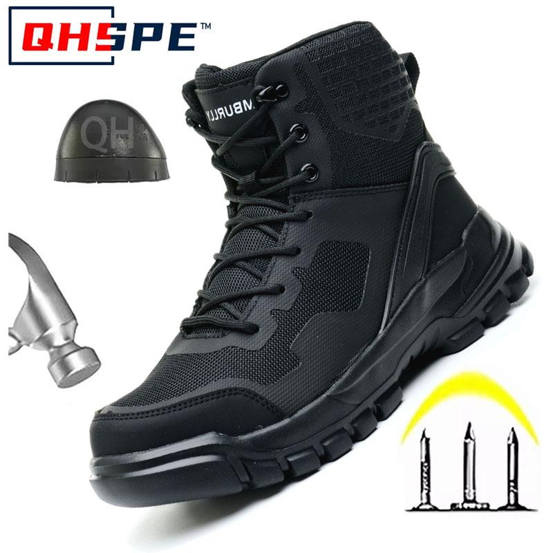 Men's Safety Shoes Labor Protection Steel Toe Sneakers Breatheable Men Boots Work Sneakers Anti-smash Anti Stabbing Waterproof
