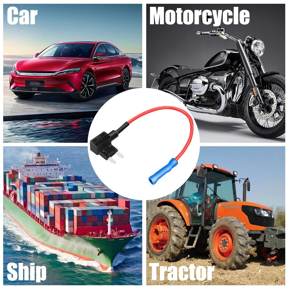 5 PCS Add-a-Circuit Fuse Adapter APM Tap Mini Blade Micro 12V Vehicle Fuse Box Holder for Auto Motor Insurance ATM Adapter