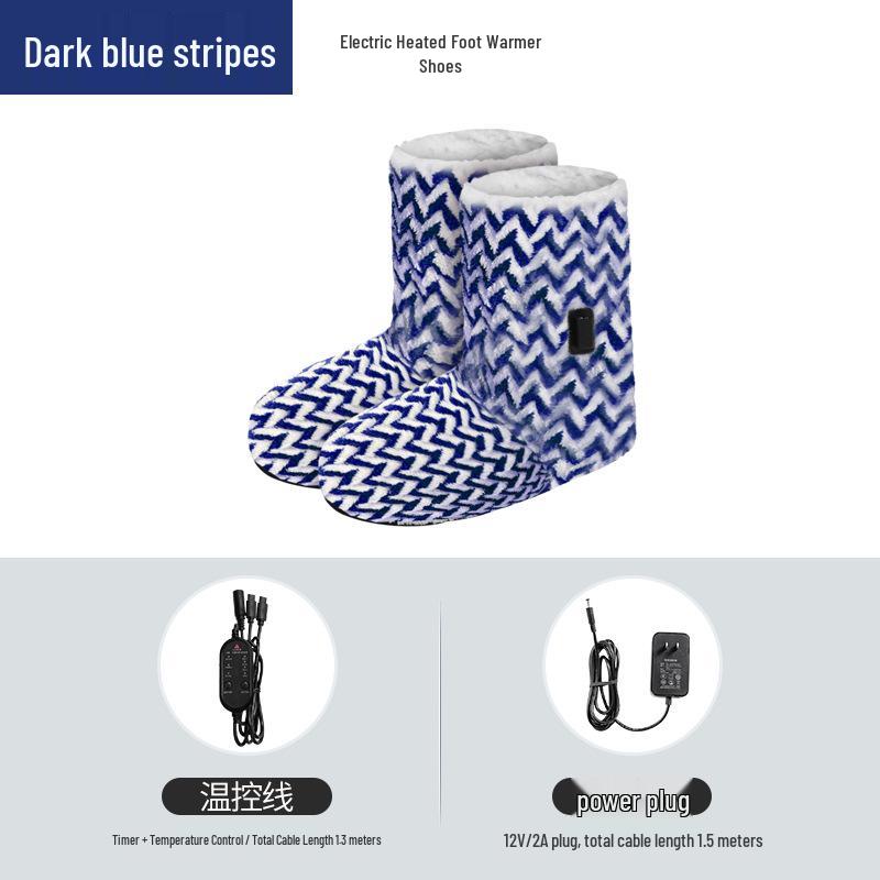 Women's and Men's Electric Heated Foot Warmers - Continuous Plug-In Heat Shoes