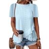 2025 Spring/Summer Women's Solid Color Casual Crew Neck T-Shirt