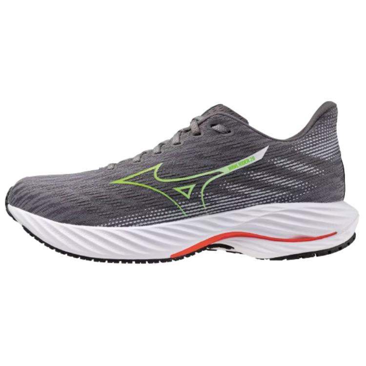 Mizuno Wave Rider 28 Tradewinds Green Gecko Men Sneakers Grey J1GC240352