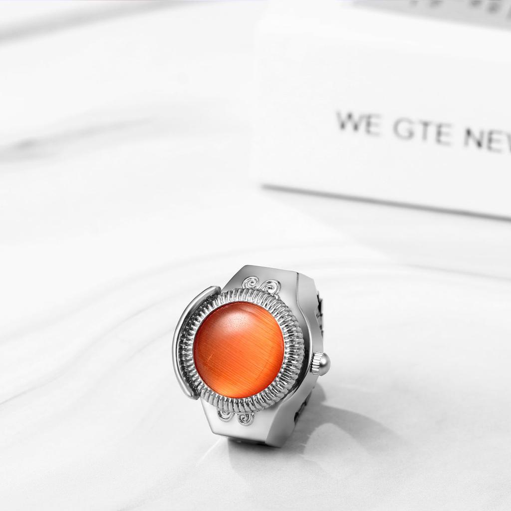 Ring Watch Opal Free Cute Antique Ring Watch Numerals Analog Waterproof Quartz Watch Alloy Stainless Steel Silver Birthday Christmas Day Girlfriend