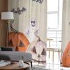 Halloween Pumpkin Ghost Bat Vintage Sheer Curtains for Bedroom Living Room Voile Window Curtains Tulle Curtains for Kids Room