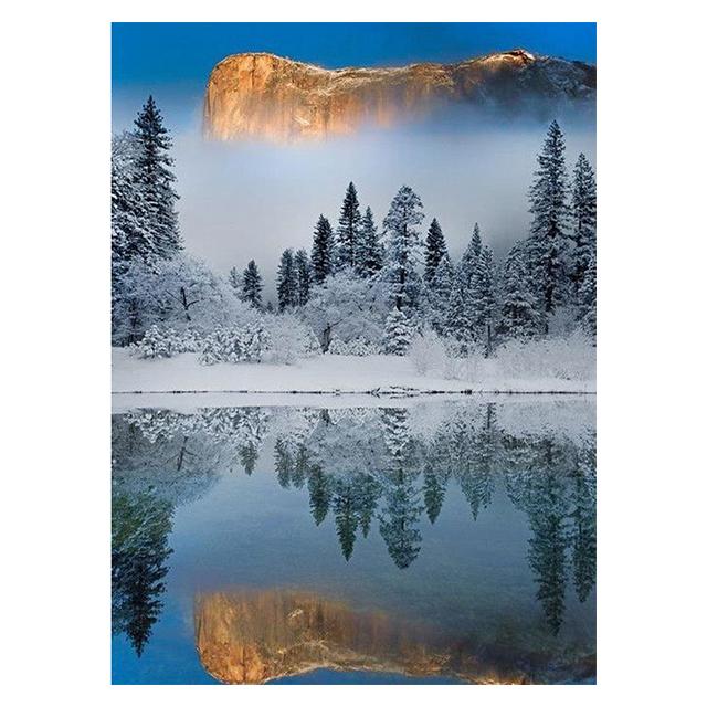 

5D DIY Алмазная картина Пейзаж Полный квадратный/круглый дрель Красивый пейзаж Алмазная вышивка Наборы для вышивки крестом Домашний декор Подарок Square 30x40cm