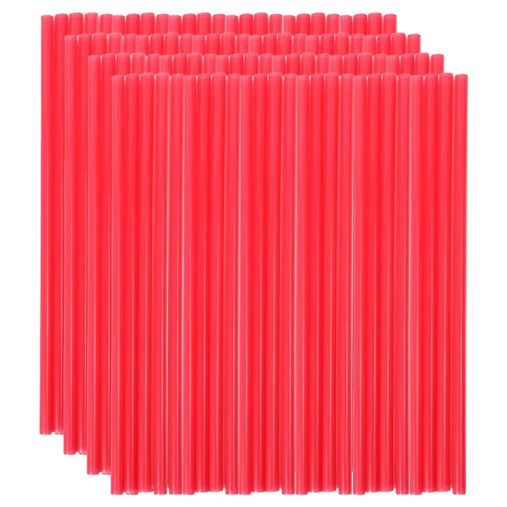 100pcs Long Drinking Straws Colorful Plastic Wide Straw Milk Tea Juice Cocktail Drink Straw Birthday Party Kitchen Accessories