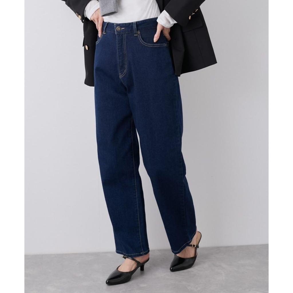 ROPE PICNIC Waist Revolution Denim Waist Shape Straight Denim Pants Blue 36 (44)