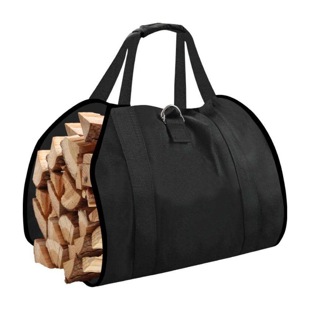 With Handle Firewood Carrying Bag Large Capacity Firewood Log Carrier Bag Outdoor Fire Pit