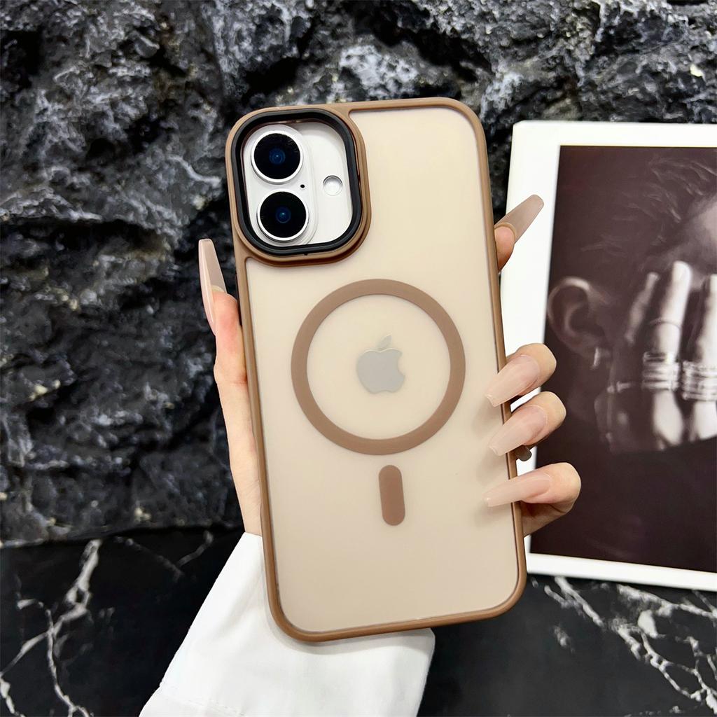 Applicable To Apple 16 Magnetic Suction Phone Case Iphone15promax Skin Matte 14 Semi-transparent Anti-fall