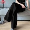 LANGSHA Women's 2025 Lightweight High-Waisted Straight-Leg Suit Pants