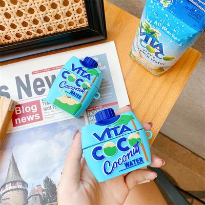 Funda 3D de Dibujos Animados de Agua de Coco para AirPods Pro Cover Bebida Creatividad Cubierta de Carga para AirPods 2