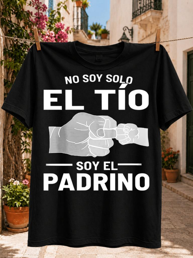 I Am Not Just The Uncle I Am The Godfather Spanish Adult And Fist Bump Line Art In And Gray Unisex Unisex All Tshirt