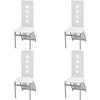 Day and Night - Day and Night Dining Chairs 4 Units White Synthetic Leather