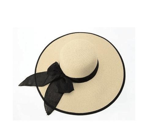 Sun hat women's summer tide versatile sunscreen outdoor outing big edge sun hat foldable seaside beach butterfly straw hat