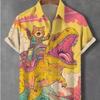 Hawaiianische Kurzarmhemden Für Männer Sommer Anime Stil Grafikdruck Cartoon Floral Oversized Original Harajuku Luxus Goth Neu