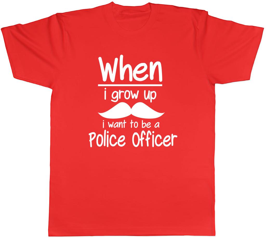 When i Grow up I want to be a PoliceOfficer Unisexs Unisex TShirt Tee