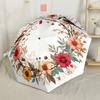 Floral Bird Garden Scene Compact Travel Automatic Umbrella Compact & Durable 8-Rib Design Lightweight for Outdoor Daily Use Stylish Accessory