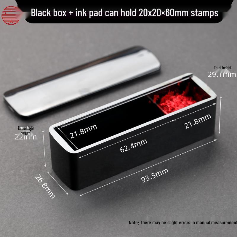 Acrylic Seal Box with Optional Inkpad Storage for Private Seals, Name Stamps & Calligraphy Chops.