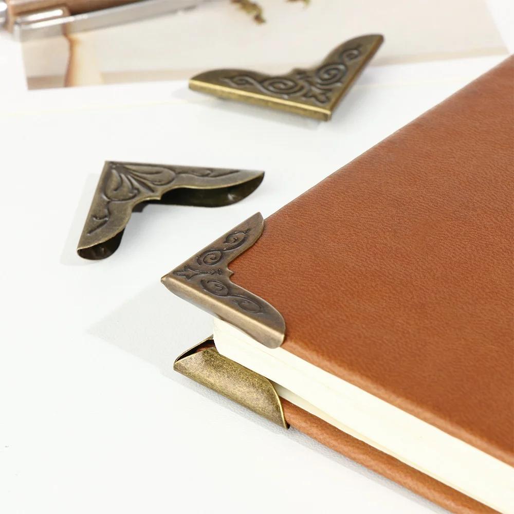 4Pcs Crafts Decoration Menus Book Scrapbook Accessories Metal Corners Book Corner Protector Photo Albums