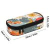 Pencil Case Zipper Closure Multi Compartment Durable 300D Polyester with Main Compartment Mesh Pocket and Pen Slots for Students