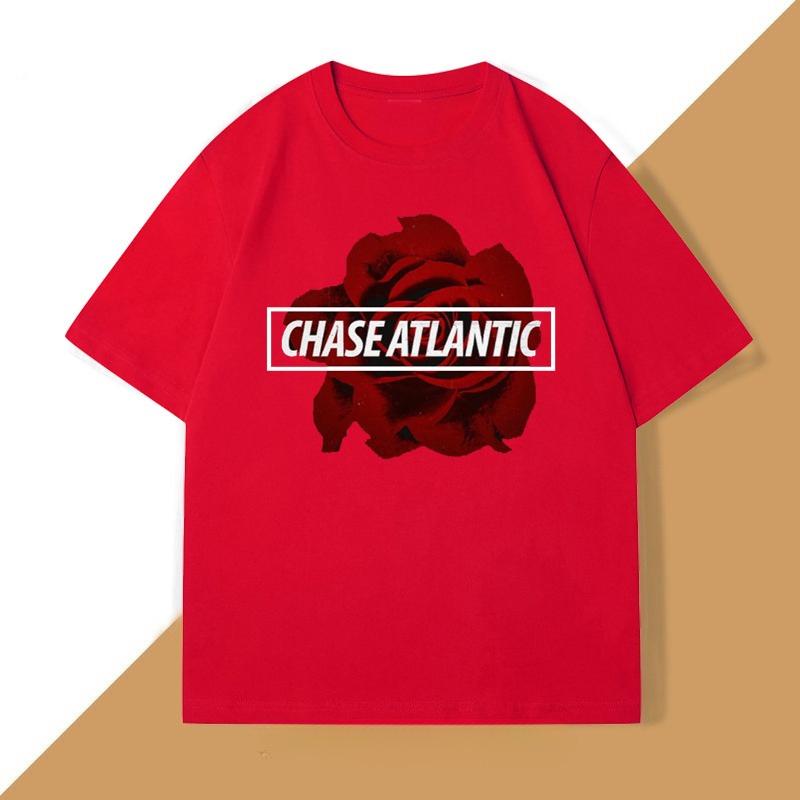 Chase Atlantic Flower T Shirt Cotton Short Sleeve Tshirt for Unisex WOMEN Tee Clothes Loose Casual Streetwear Oversized Top