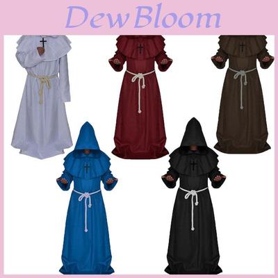 Halloween Death Monk Cosplay Costume For Medieval Role Play Party