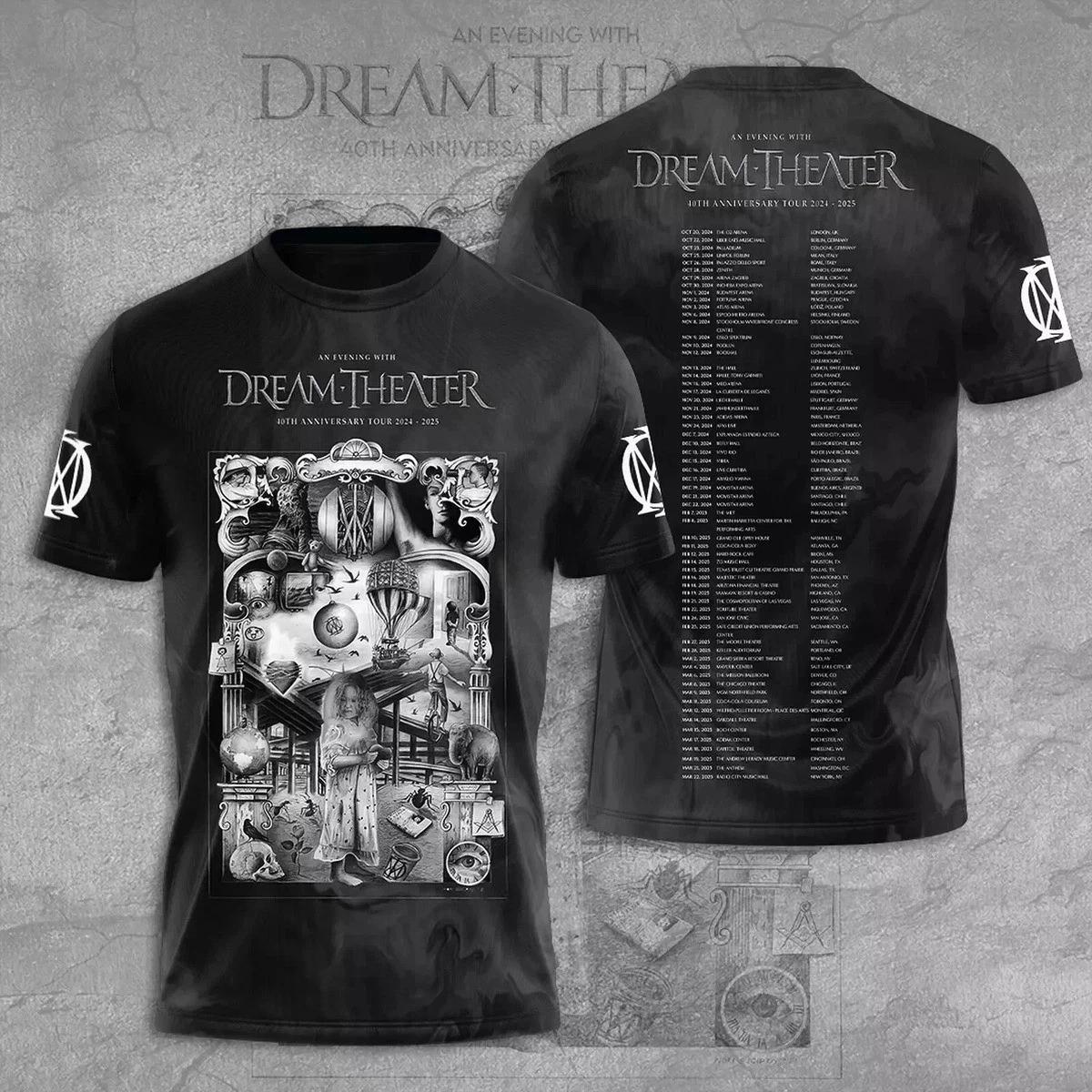 An Evening With Dream Theater 40th Anniversary Tour 2024-2025 3D T shirt 3XL
