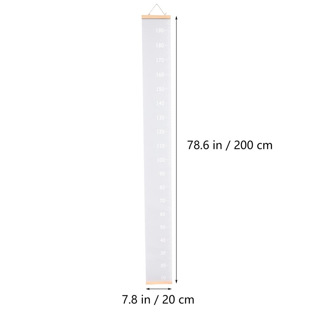Decor Children's Room Hanging Ruler Height Growth Chart Removable Canvas Wall Baby