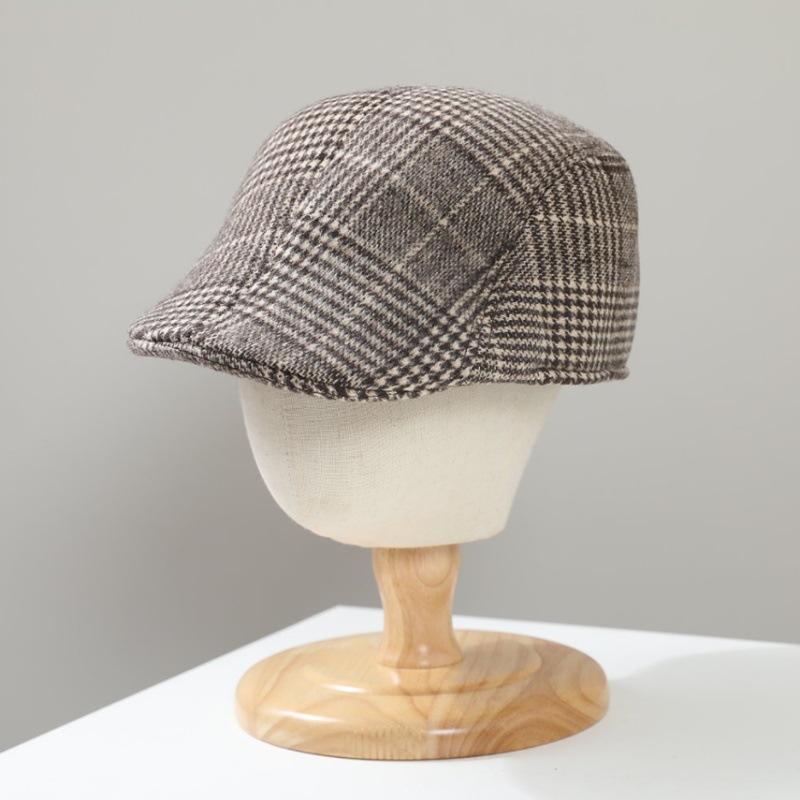 Cotton beret, men's cap, winter warm forward hat, middle-aged and elderly hat hat