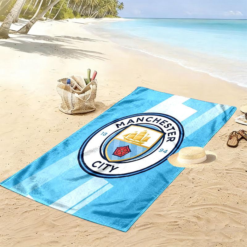 Wild MCFC Victory Print Beach Towel, Large Soft Quick Dry Towel for Beach Camping Swimming