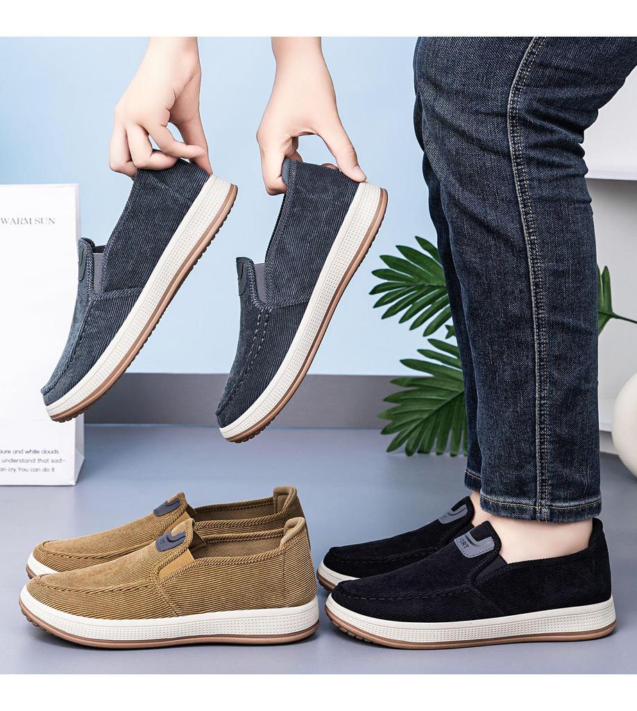 Men's Lightweight Casual Slip-on Shoes - Spring Style, Versatile Fashion, Low-cut Board Design