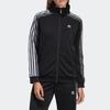 Adidas Originals Trefoil Logo Vintage Sports Print Casual Striped Jacket Women Jackets Black DU9879