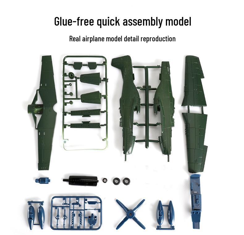 1/48 Scale WWII Corsair & Spitfire Fighter Aircraft Model Kit - 4D Assembly for Boys, Military Collection Ornament (30 Variations)