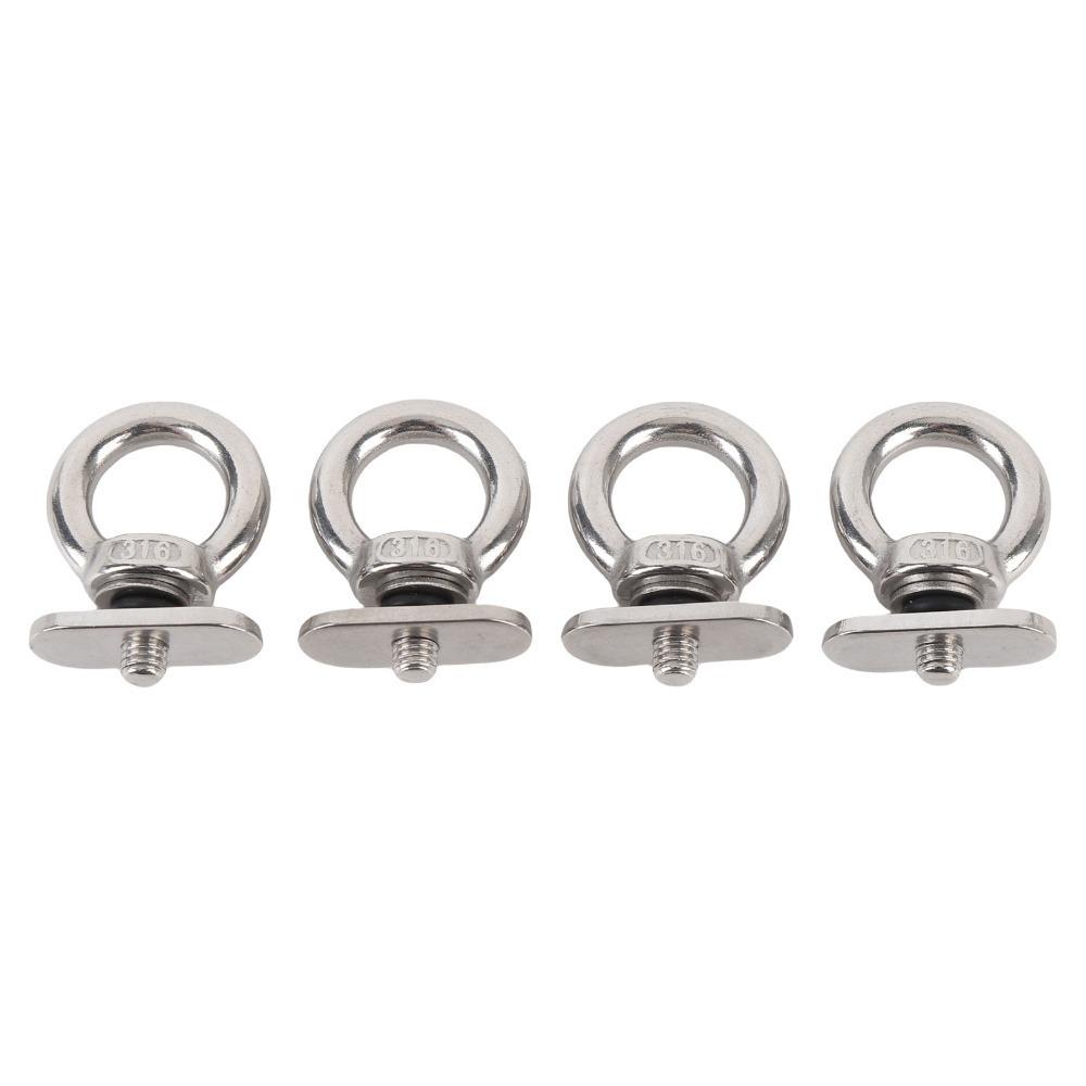 M6 Thread Size Track Mount Eyelets 4PCS Set Tie Down Rings Rail Mount Eye Bolt For Tents