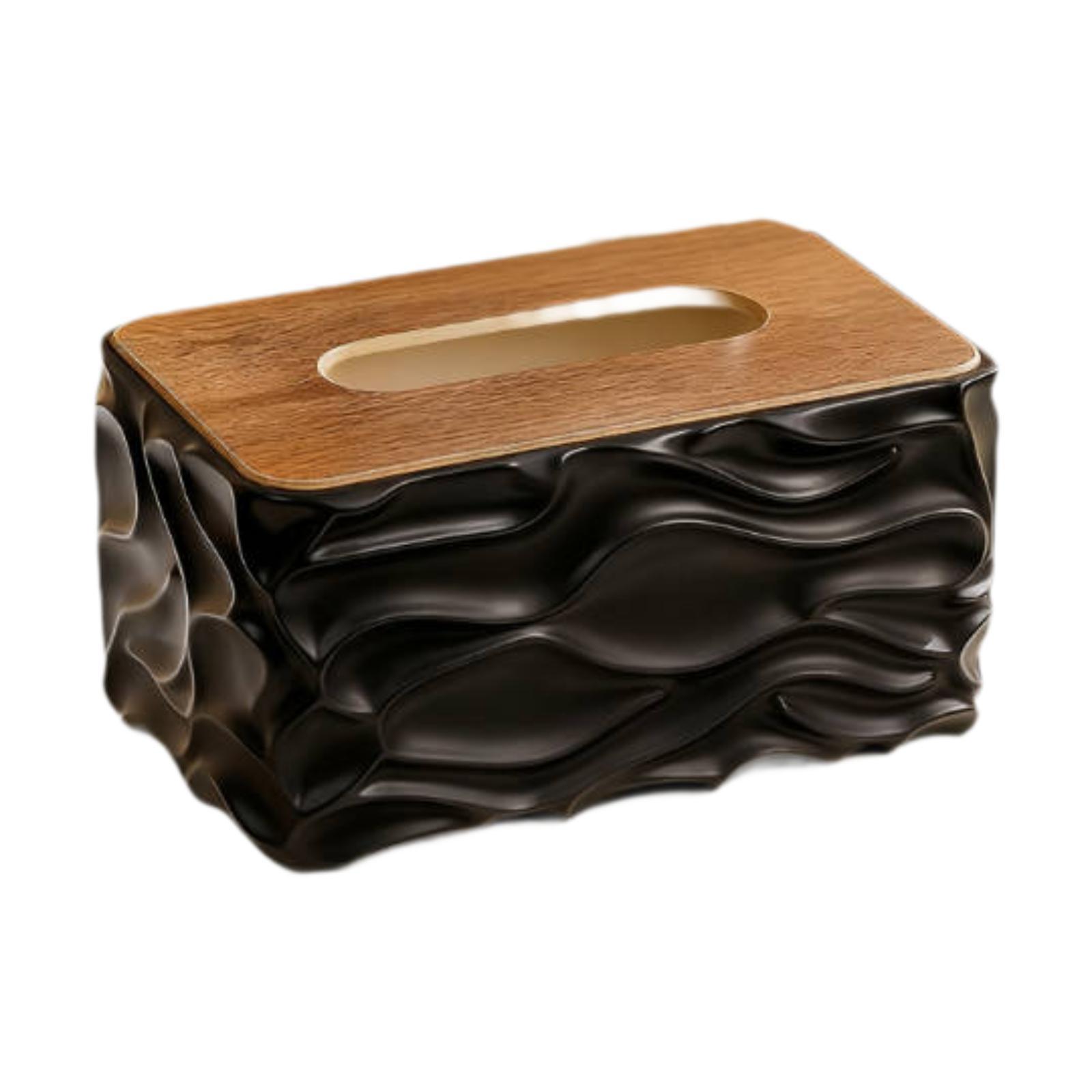 Tissue Box Cover Bathroom Accessories Storage Paper Dispenser Napkin Holder Facial Tissue Holder for Countertop Bedroom Bathroom