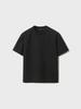 AND Z Men'S Woven Air Dot Round Short Sleeve T-Shirt_Blg2Tr1002Bk