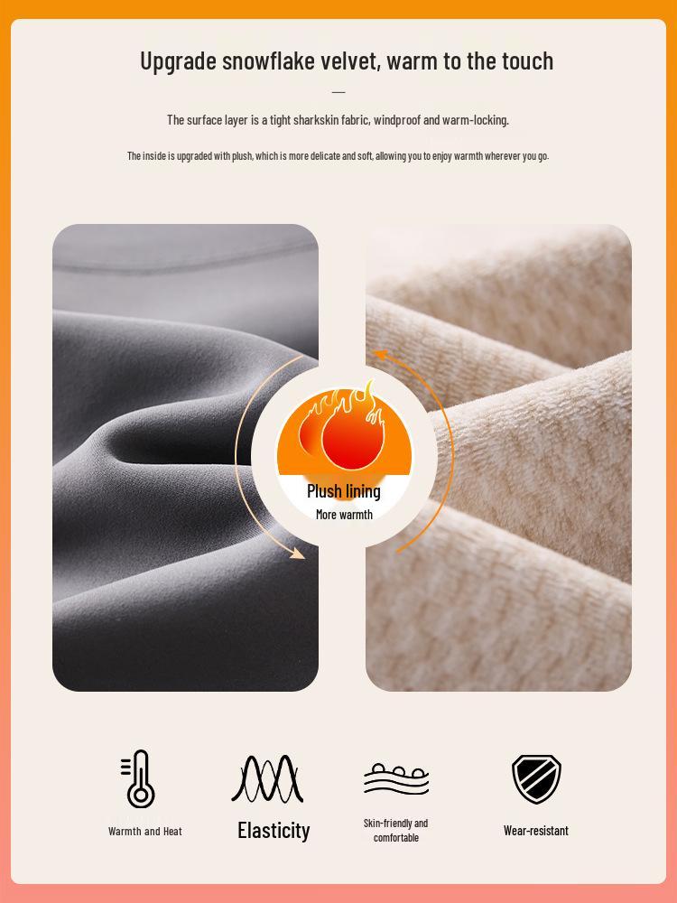 Sametové legíny Snowflake s vysokým pasem a zeštíhlujícím efektem: Bez viditelných linií, Kontrola břicha, Teplé a silné na podzim/zimu.