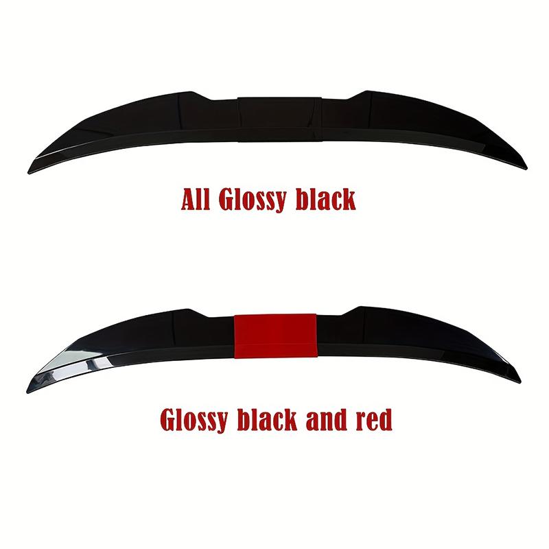 3-Section ABS Rear Trunk Spoiler 115-125cm Adjustable Sports Decor Top Wing Car Parts