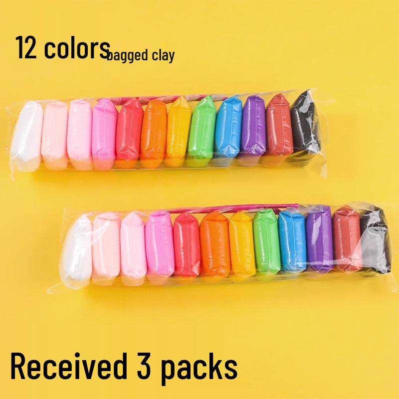 Kinder-Bastelset mit Ton: 12/24/36 Farben Handmodellier-Knete-Packung