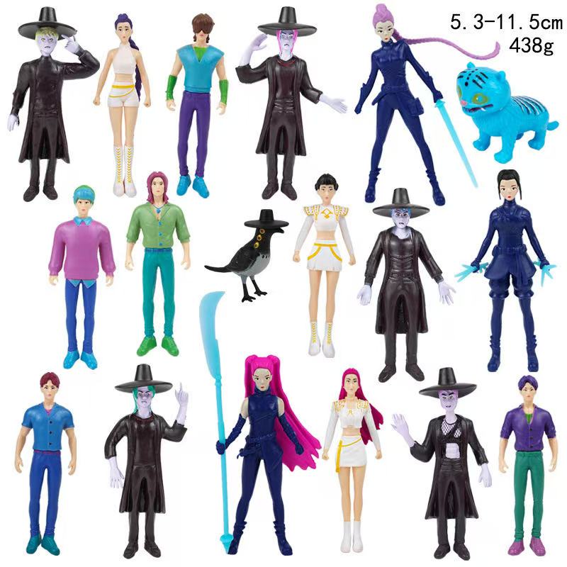 Anime Kpop Demon Hunters Figure Rumi Mira Zoey Derpys Tiger Figurine Toy Cute Desk Decoration Statues Ornament Kid Gifts