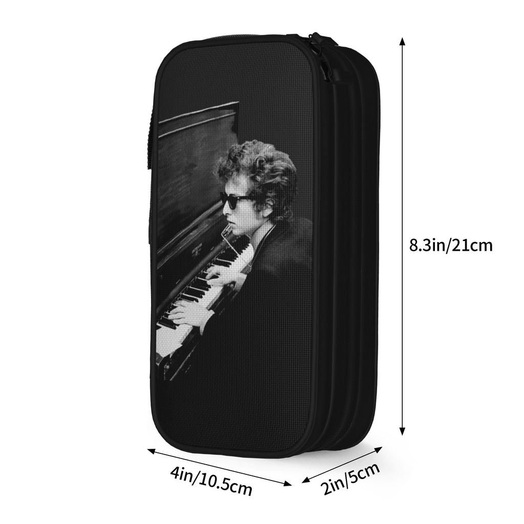 Bob Dylan Singer Pen Box Double Layer Large Capacity Office Supplies Pen Case Birthday Gift