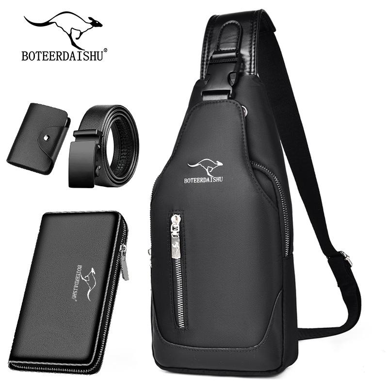 Męska wodoodporna torba crossbody z tkaniny Oxford - styl koreański, modna torba na jedno ramię