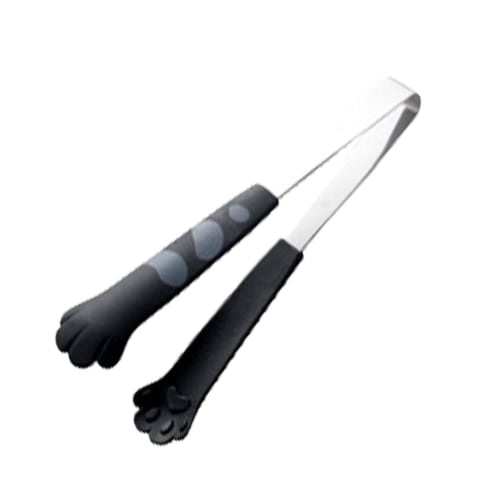 Cat Tongs - Stainless Steel Cat Paw Tongs with Rubber Food Tongs | Versatile and Durable Stainless Steel Tongs with Silicone Tips, Heat-Resistant, Per
