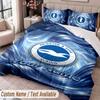 Brighton & Hove Albion Football Printed Bedding Set Custom Name Text 1 Duvet Cover 2 Pillowcases For Bedroom